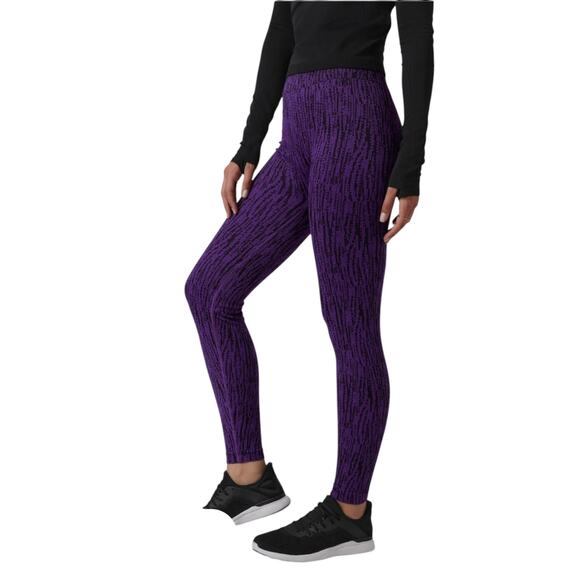 Athleta Flurry Elemental Leggings Size Purple/Black Size Large - Picture 1 of 7